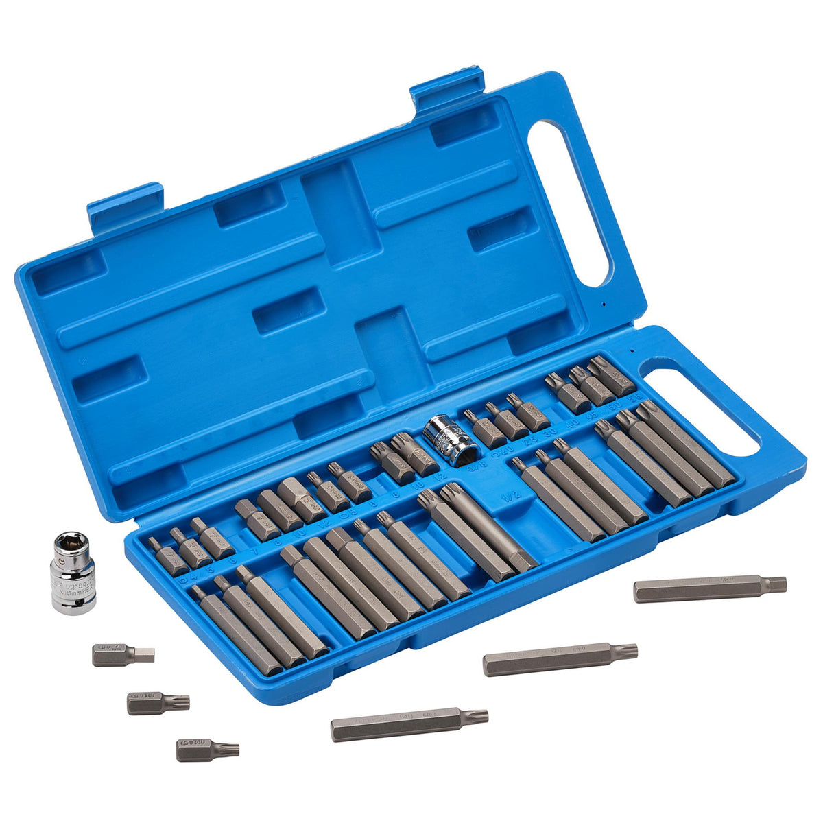 DRAPER 40 Piece Tx-Star Hexagon and XZN Mechanic's Bit Set: Model No.MH40/BMC/B