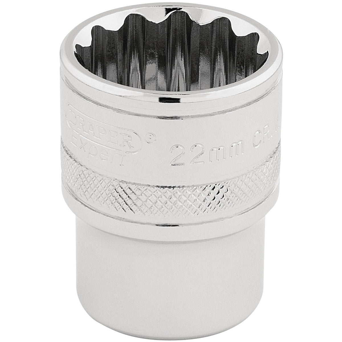 DRAPER 1/2" Square Drive Hi-Torq 12 Point Socket (22mm): Model No. H-MM/B