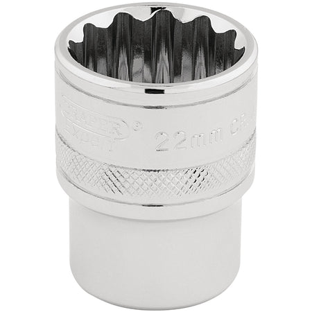 DRAPER 1/2" Square Drive Hi-Torq 12 Point Socket (22mm): Model No. H-MM/B