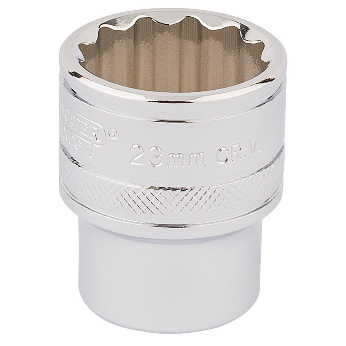 DRAPER 1/2" Square Drive Hi-Torq 12 Point Socket (23mm): Model No. H-MM/B