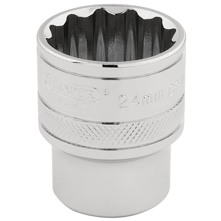 DRAPER 1/2" Square Drive Hi-Torq 12 Point Socket (24mm): Model No. H-MM/B