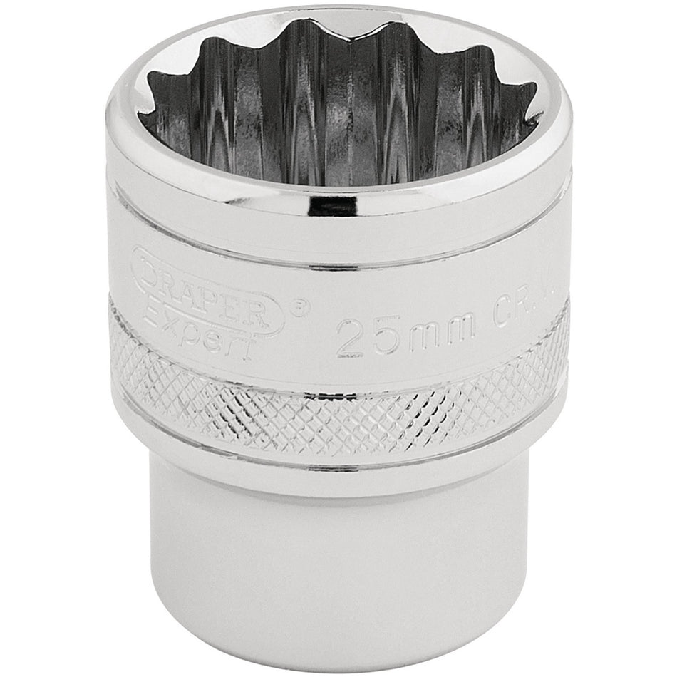 DRAPER 1/2" Square Drive Hi-Torq 12 Point Socket (25mm): Model No. H-MM/B