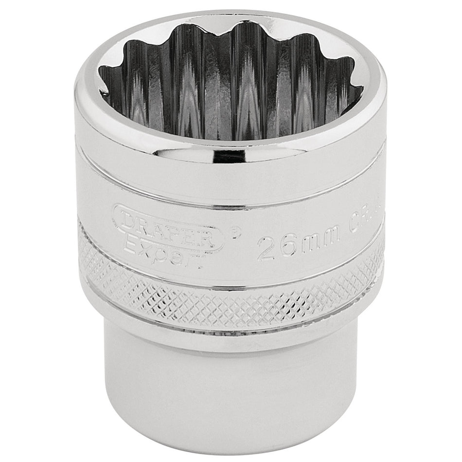 DRAPER 1/2" Square Drive Hi-Torq 12 Point Socket (26mm): Model No. H-MM/B