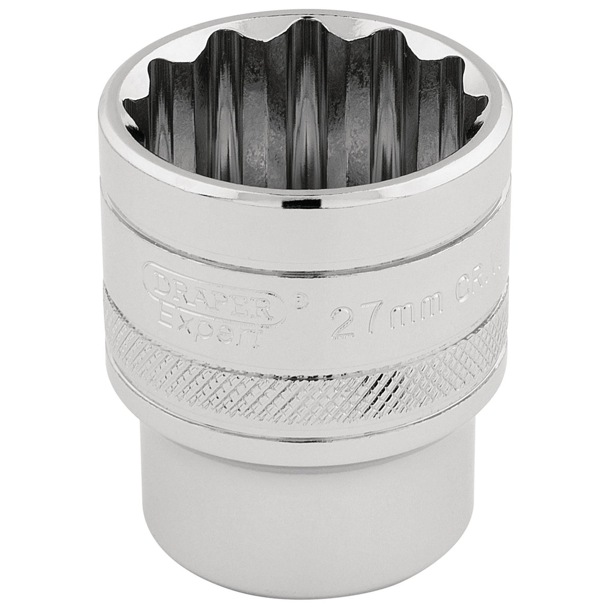 DRAPER 1/2" Square Drive Hi-Torq 12 Point Socket (27mm): Model No. H-MM/B