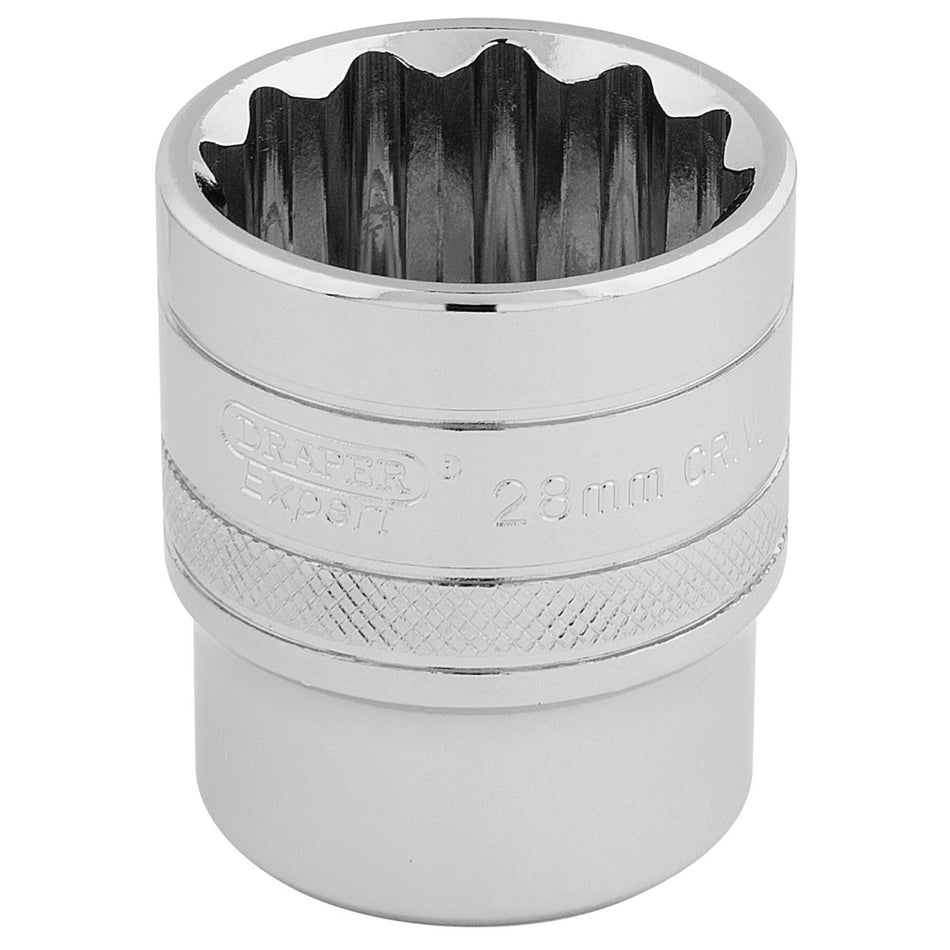 DRAPER 1/2" Square Drive Hi-Torq 12 Point Socket (28mm): Model No. H-MM/B