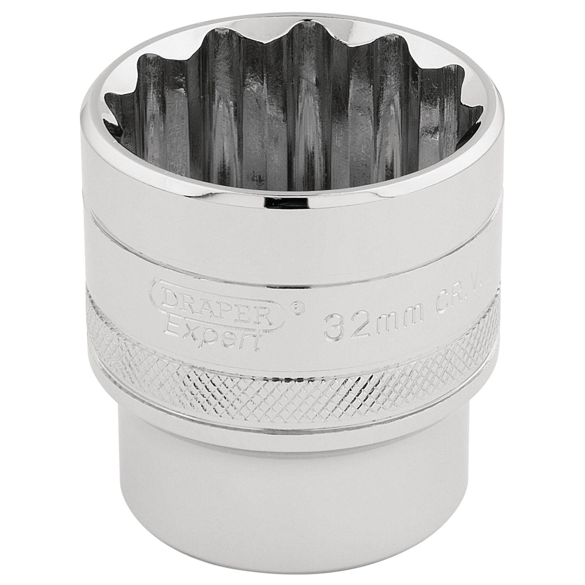 DRAPER 1/2" Square Drive Hi-Torq 12 Point Socket (32mm): Model No. H-MM/B