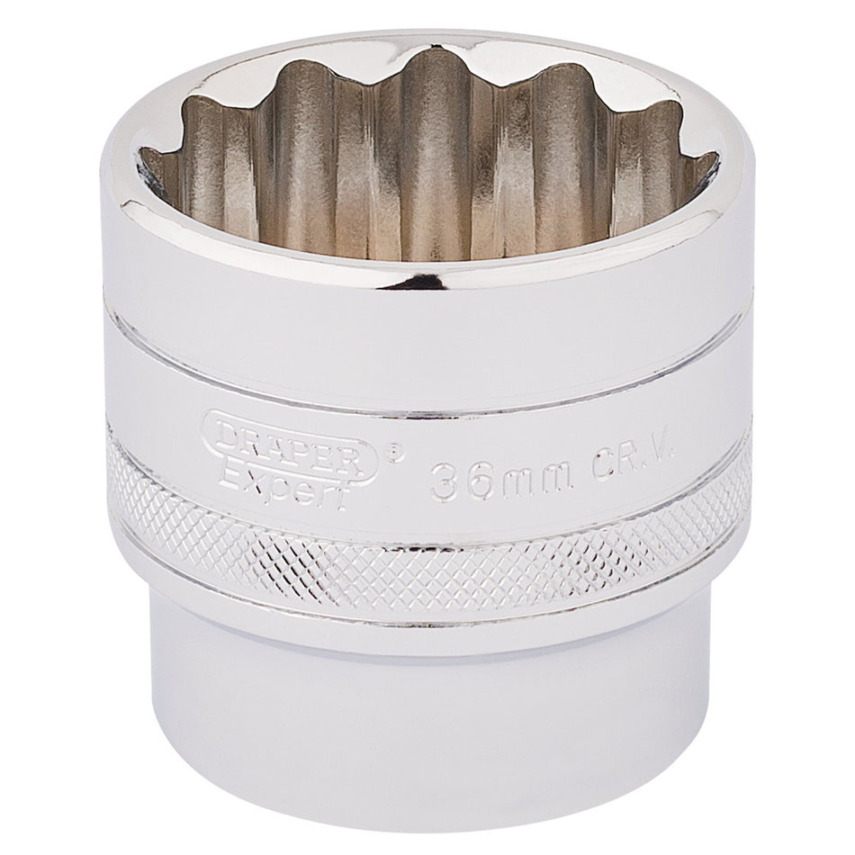 DRAPER 1/2" Square Drive Hi-Torq 12 Point Socket (36mm): Model No. H-MM/B