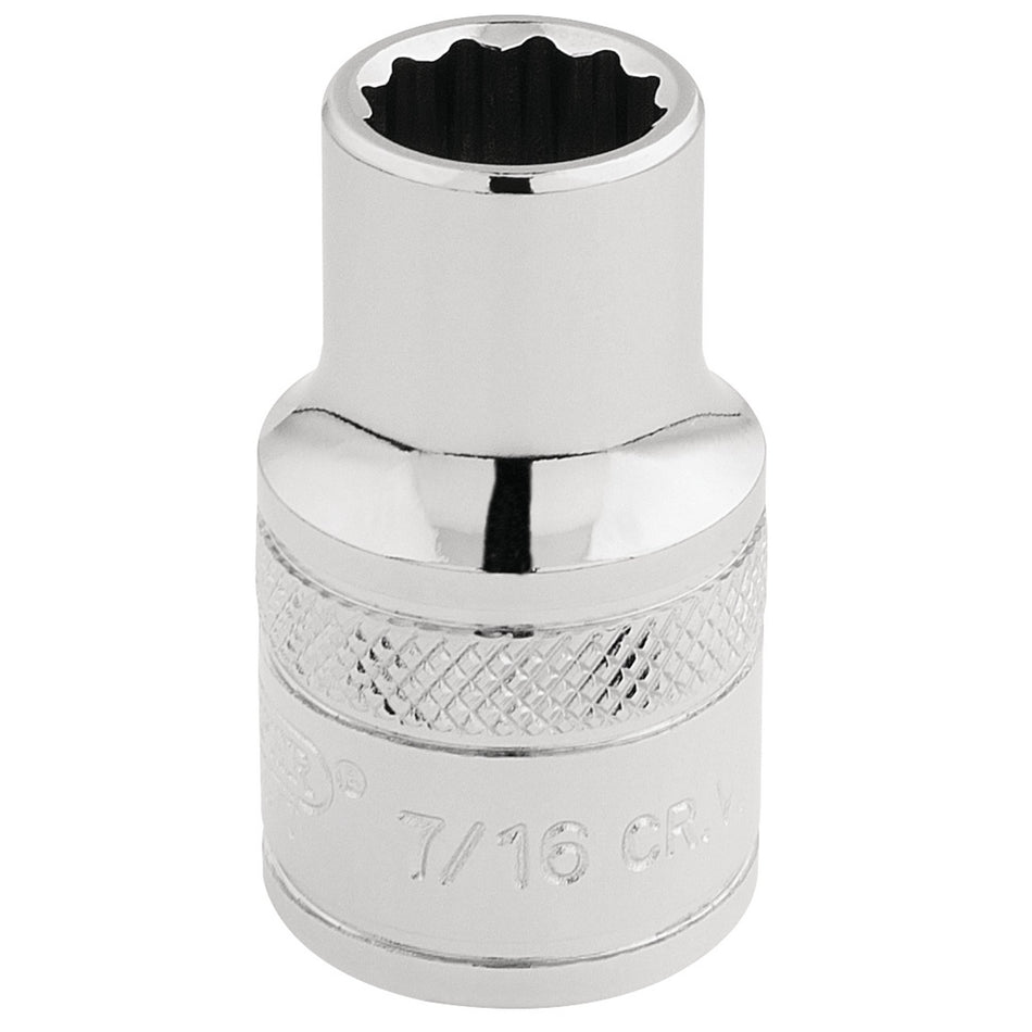 DRAPER 1/2" Square Drive Hi-Torq 12 Point Socket (7/16"): Model No. H-AF/B