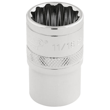 DRAPER 1/2" Square Drive Hi-Torq 12 Point Socket (11/16"): Model No. H-AF/B