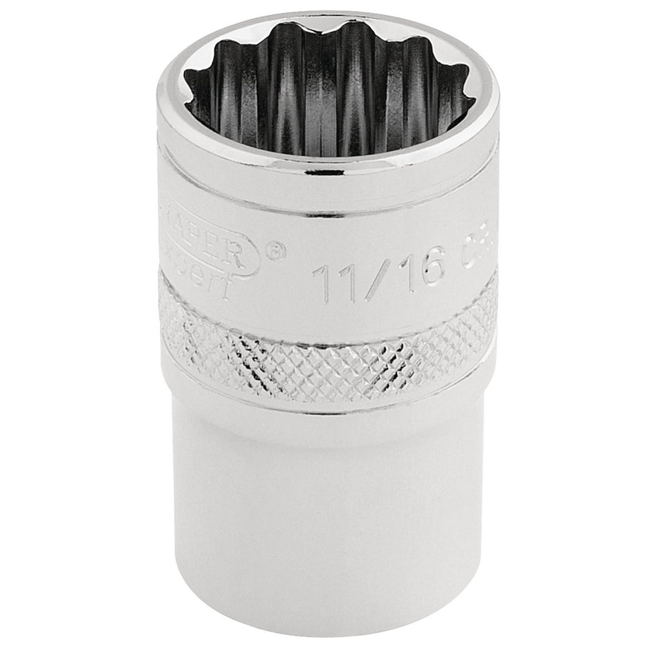 DRAPER 1/2" Square Drive Hi-Torq 12 Point Socket (11/16"): Model No. H-AF/B