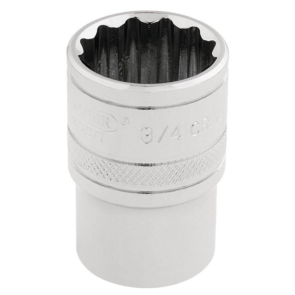 DRAPER 1/2" Square Drive Hi-Torq 12 Point Socket (3/4"): Model No. H-AF/B