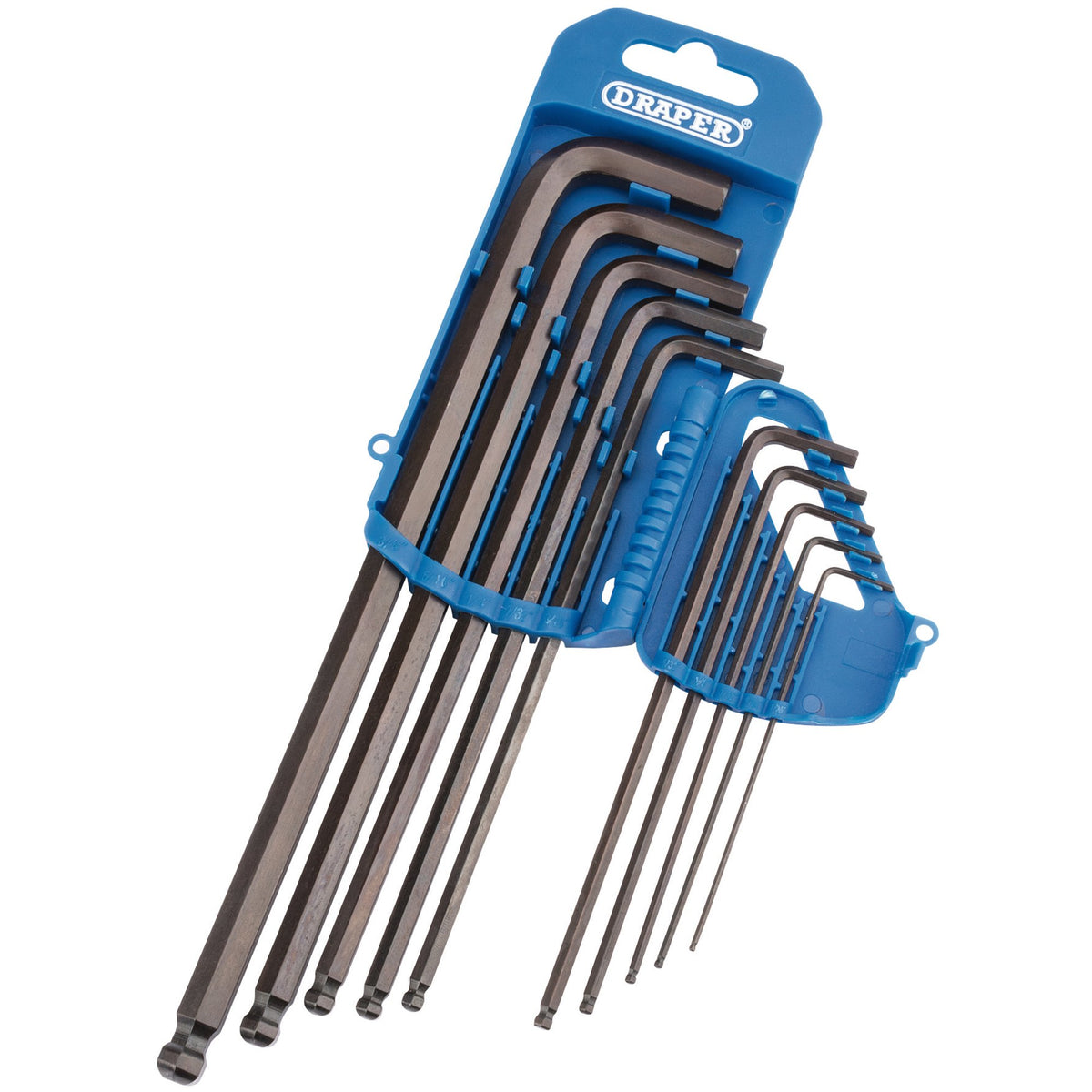 DRAPER Extra Long 10 piece Imperial Hexagon and Ball End Hexagon Key Set: Model No.TBTL10A/B