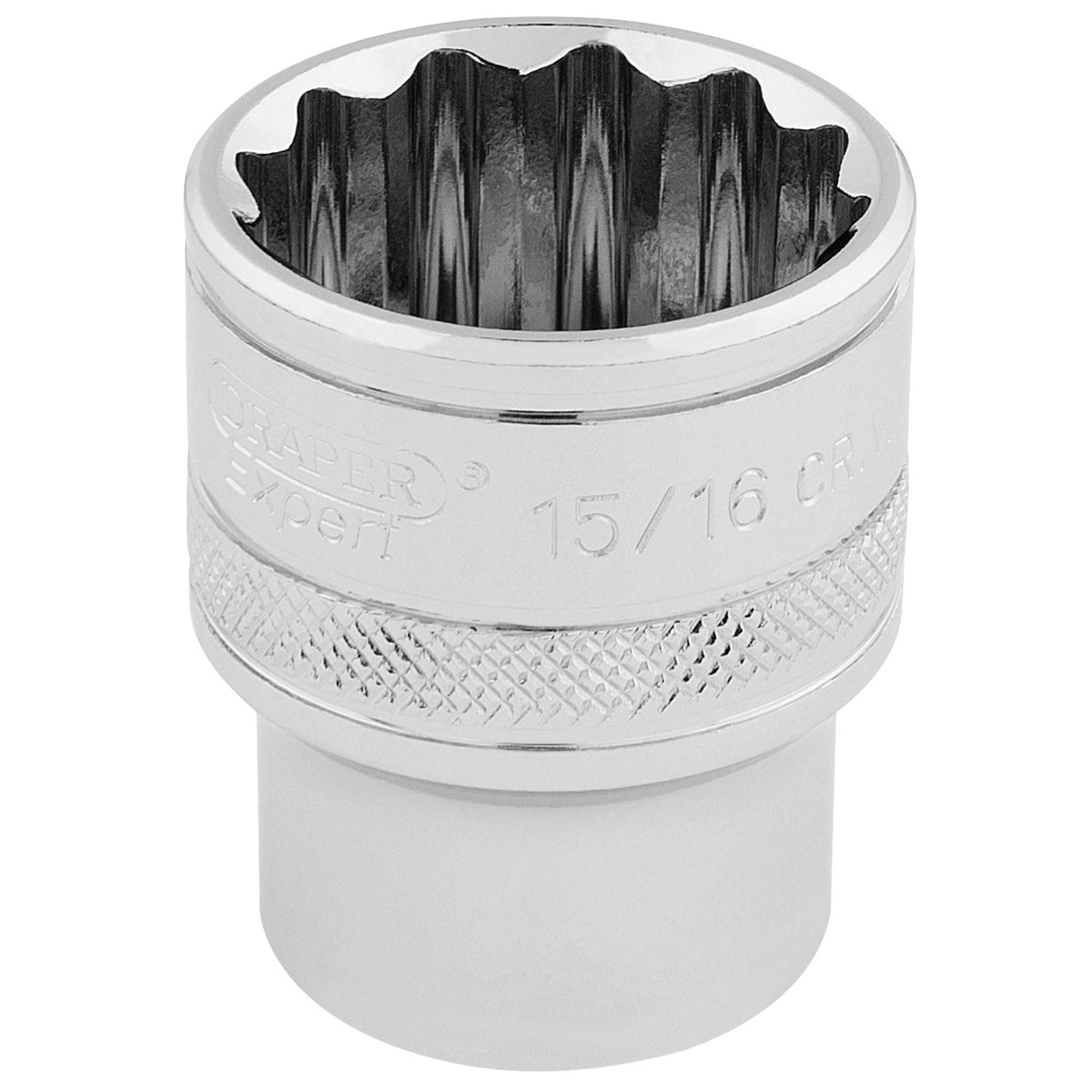 DRAPER 1/2" Square Drive Hi-Torq 12 Point Socket (15/16"): Model No. H-AF/B