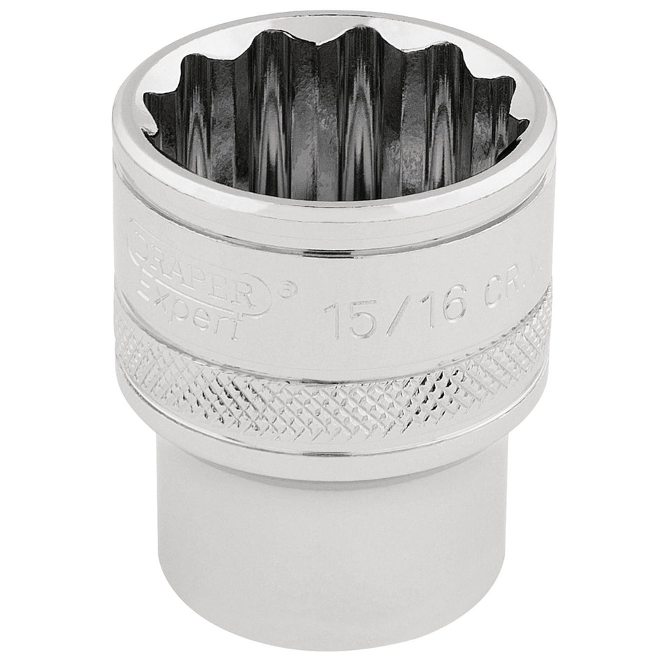 DRAPER 1/2" Square Drive Hi-Torq 12 Point Socket (15/16"): Model No. H-AF/B