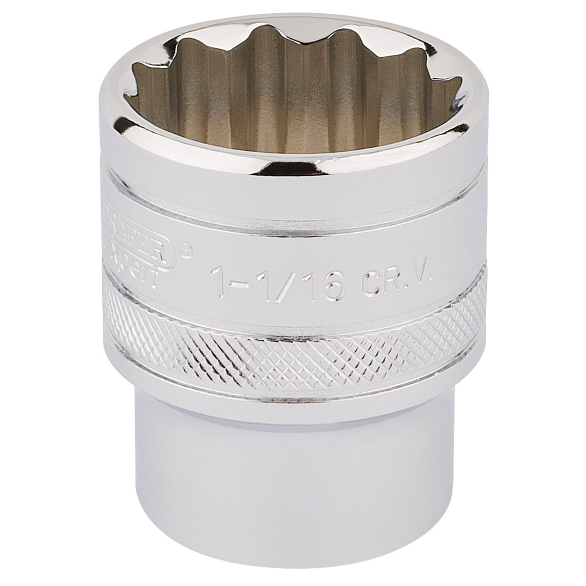 DRAPER 1/2" Square Drive Hi-Torq 12 Point Socket (1.1/16"): Model No. H-AF/B