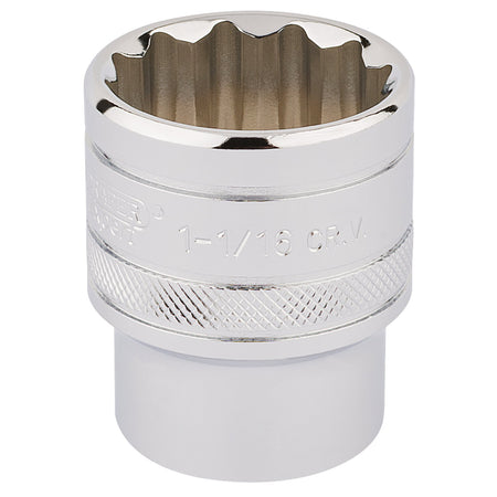 DRAPER 1/2" Square Drive Hi-Torq 12 Point Socket (1.1/16"): Model No. H-AF/B