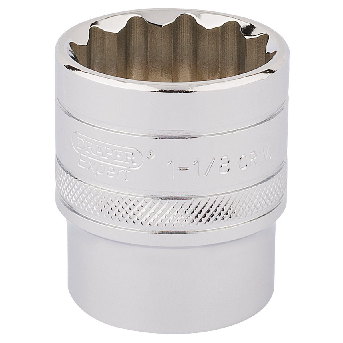 DRAPER 1/2" Square Drive Hi-Torq 12 Point Socket (1.1/8"): Model No. H-AF/B