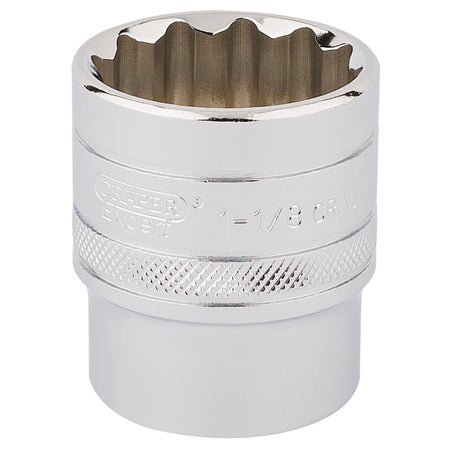 DRAPER 1/2" Square Drive Hi-Torq 12 Point Socket (1.1/8"): Model No. H-AF/B