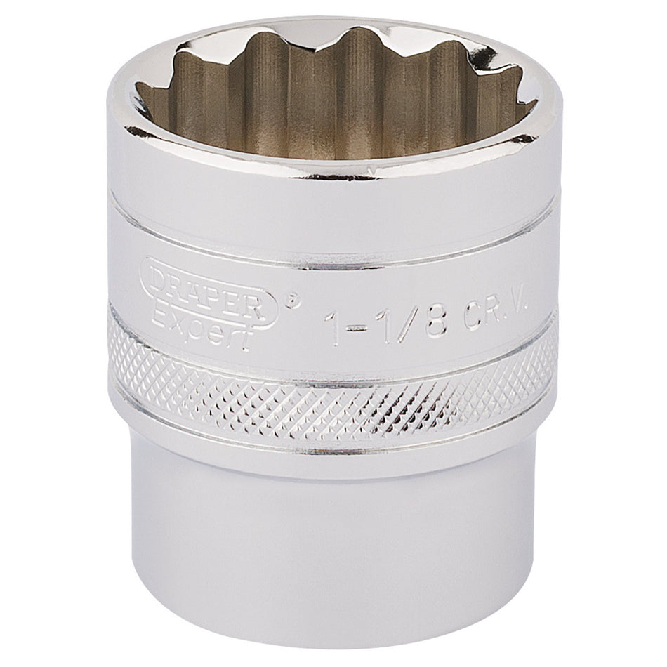 DRAPER 1/2" Square Drive Hi-Torq 12 Point Socket (1.1/8"): Model No. H-AF/B