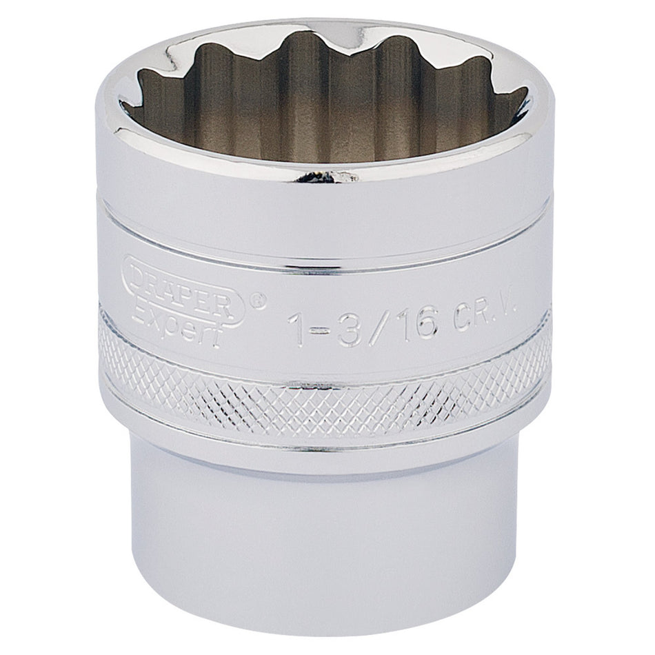 DRAPER 1/2" Square Drive Hi-Torq 12 Point Socket (1.3/16"): Model No. H-AF/B