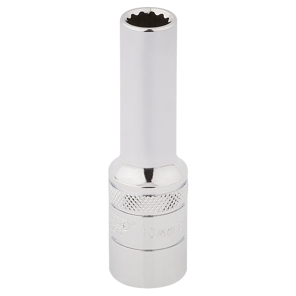DRAPER 1/2" Square Drive Hi-Torq 12 Point Deep Socket (10mm): Model No. HT-MM/B