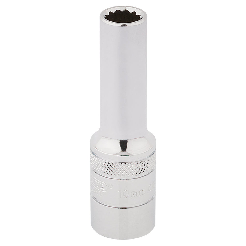 DRAPER 1/2" Square Drive Hi-Torq 12 Point Deep Socket (10mm): Model No. HT-MM/B