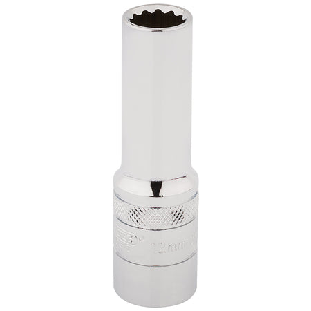DRAPER 1/2" Square Drive Hi-Torq 12 Point Deep Socket (12mm): Model No. HT-MM/B