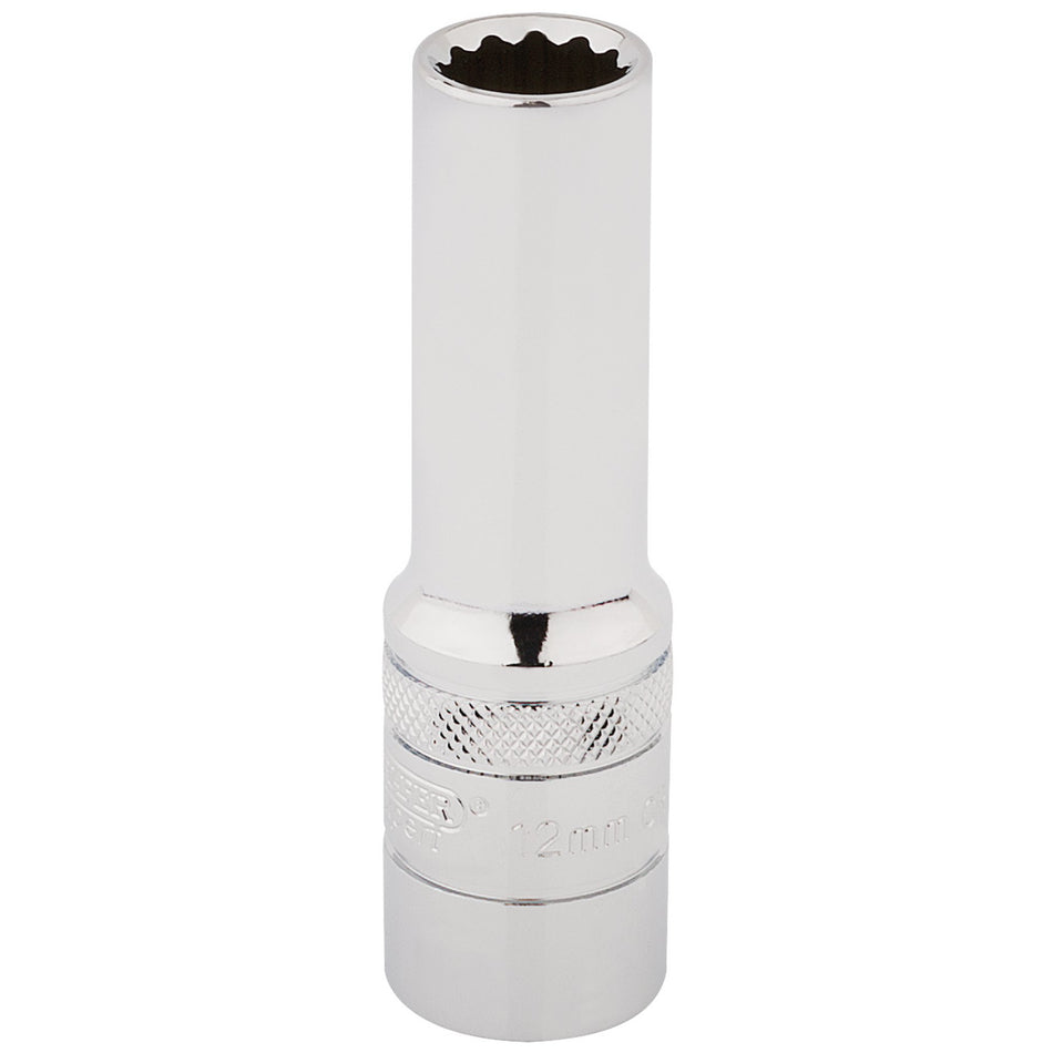 DRAPER 1/2" Square Drive Hi-Torq 12 Point Deep Socket (12mm): Model No. HT-MM/B