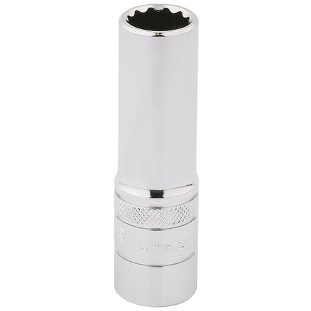 DRAPER 1/2" Square Drive Hi-Torq 12 Point Deep Socket (14mm): Model No. HT-MM/B