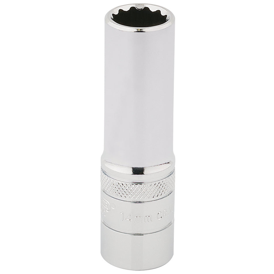 DRAPER 1/2" Square Drive Hi-Torq 12 Point Deep Socket (14mm): Model No. HT-MM/B