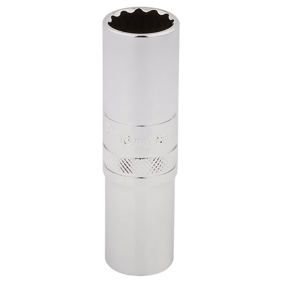 DRAPER 1/2" Square Drive Hi-Torq 12 Point Deep Socket (16mm): Model No. HT-MM/B