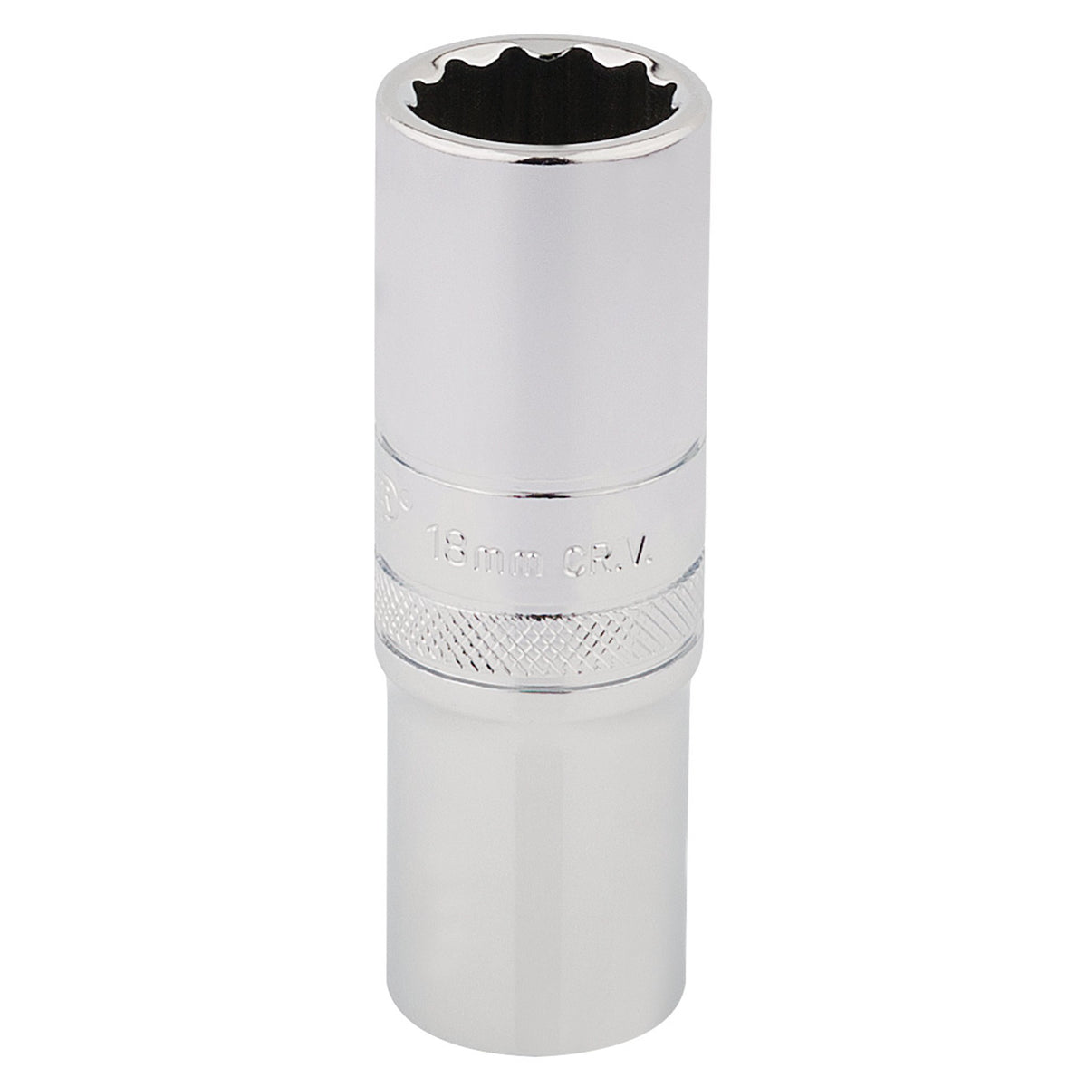 DRAPER 1/2" Square Drive Hi-Torq 12 Point Deep Socket (18mm): Model No. HT-MM/B