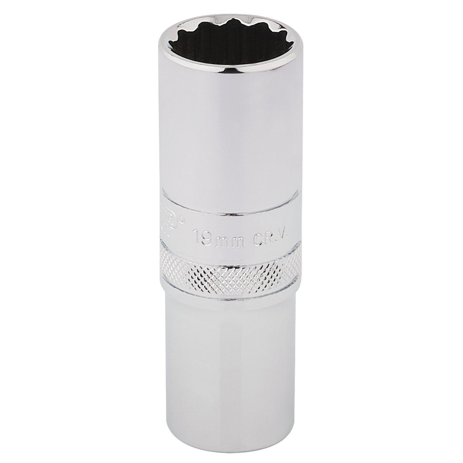 DRAPER 1/2" Square Drive Hi-Torq 12 Point Deep Socket (19mm): Model No. HT-MM/B