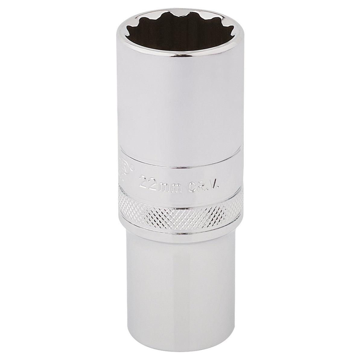 DRAPER 1/2" Square Drive Hi-Torq 12 Point Deep Socket (22mm): Model No. HT-MM/B