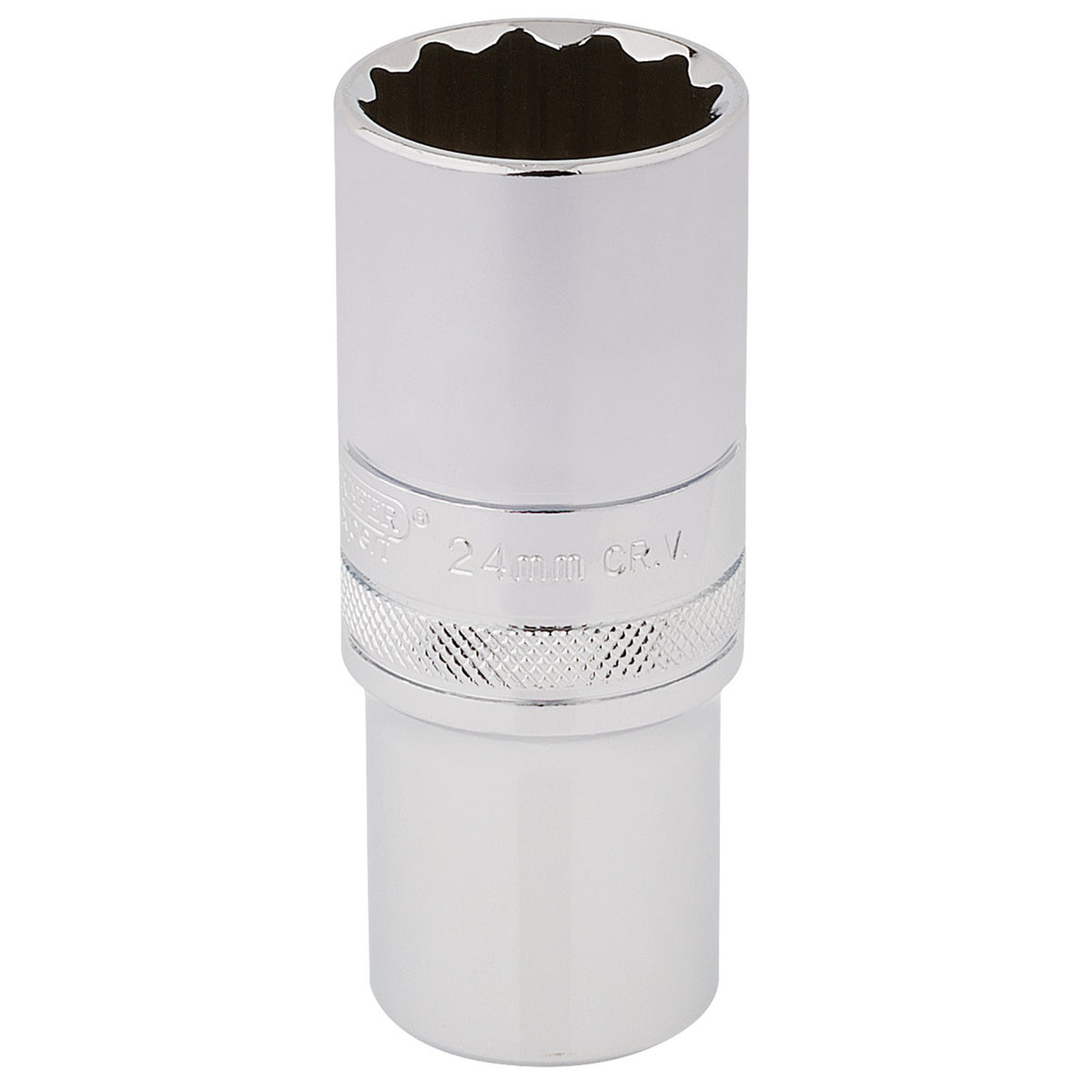 DRAPER 1/2" Square Drive Hi-Torq 12 Point Deep Socket (24mm): Model No. HT-MM/B
