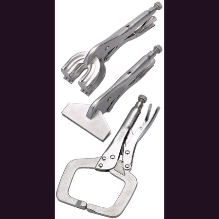 DRAPER 3 Piece Self Grip Clamp Kit: Model No.9013K