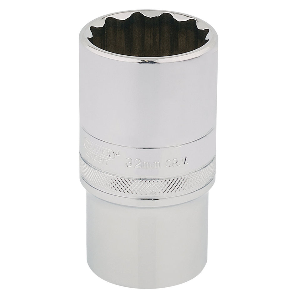 DRAPER 1/2" Square Drive Hi-Torq 12 Point Deep Socket (32mm): Model No. HT-MM/B