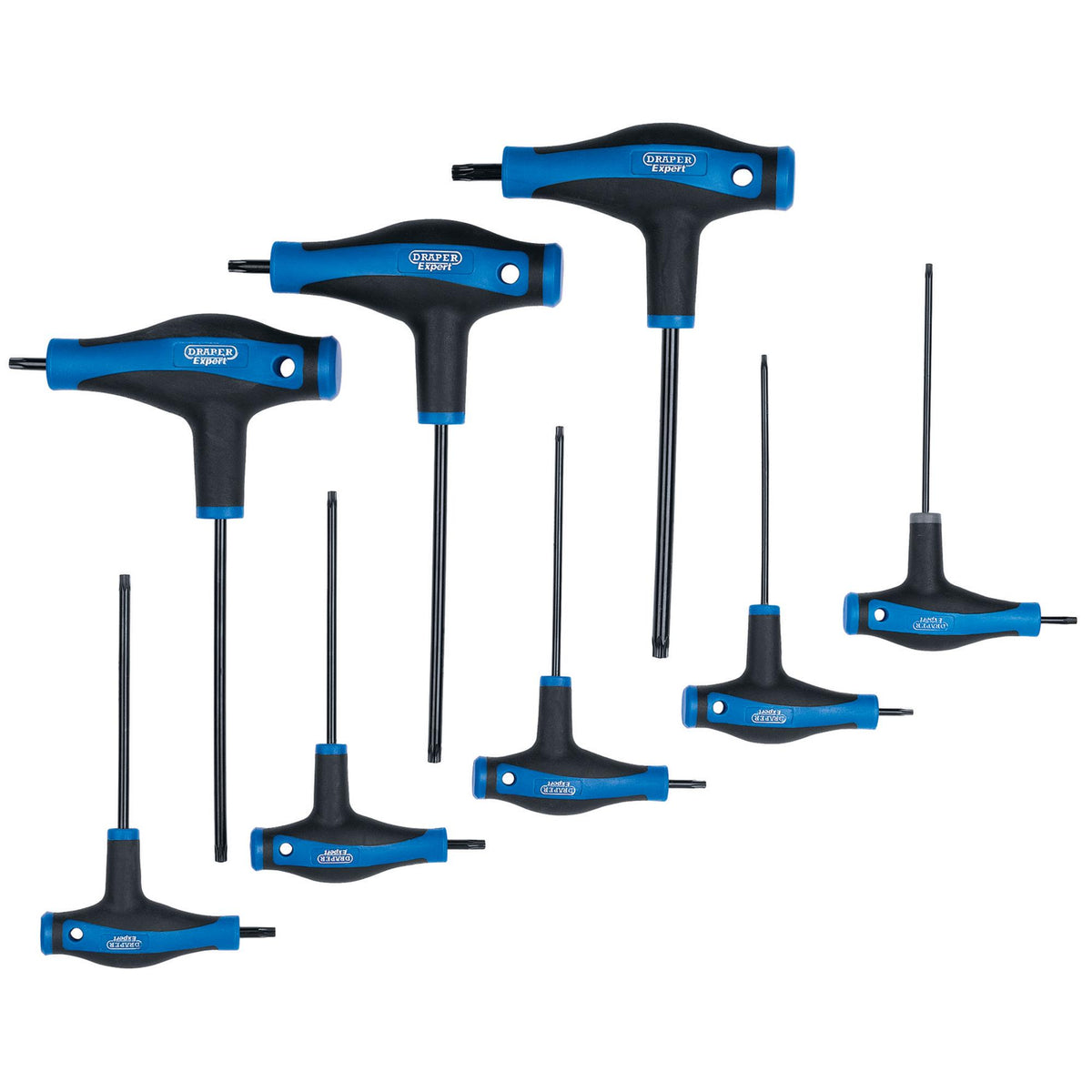 DRAPER Expert 8 piece Soft Grip 'T' Handle Draper TX-STAR ; Key Set: Model No.TTX/SG/8/B