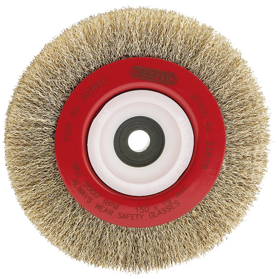 DRAPER 150mm Crimped Steel Wire Wheel: Model No.AGW6C
