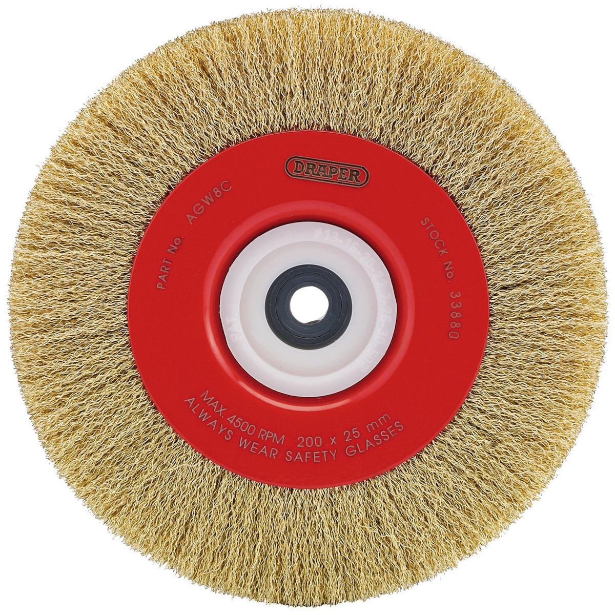 DRAPER 200 x 19mm Crimped Steel Wire Brushes: Model No.AGW8C