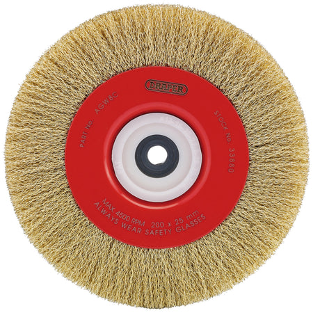 DRAPER 200 x 19mm Crimped Steel Wire Brushes: Model No.AGW8C