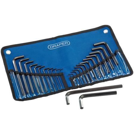 DRAPER 25 piece Metric/Imperial Combined Hexagon Key Set: Model No.KW25/B