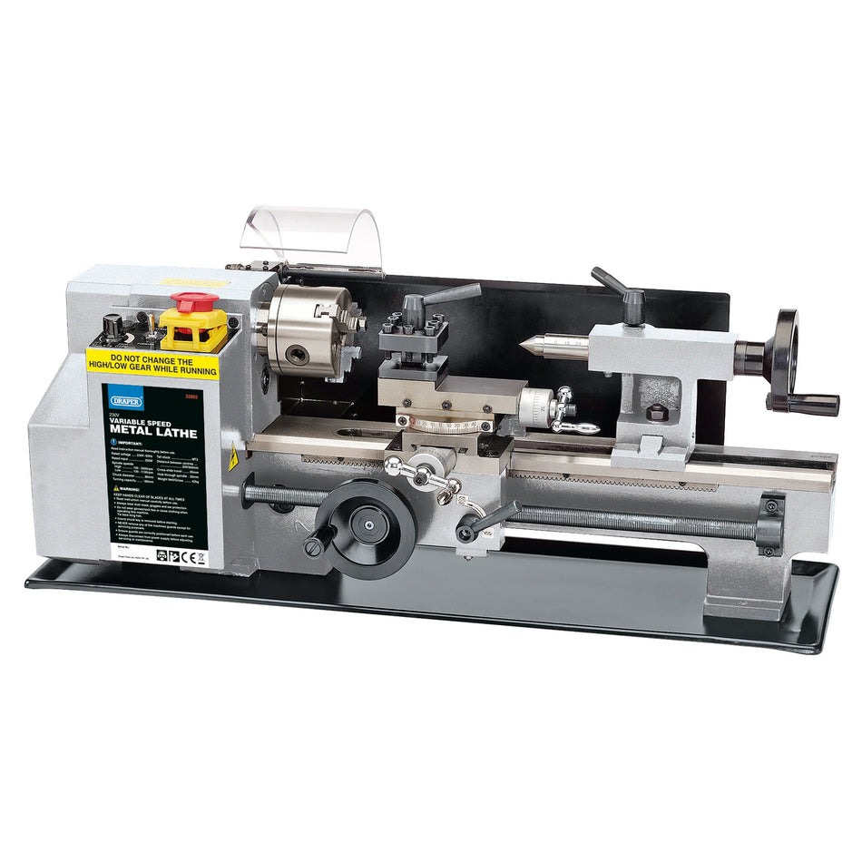 DRAPER Variable Speed Metal Work Lathe (250W): Model No.LATHE-300