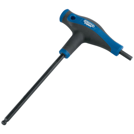 DRAPER Expert 5.0mm Soft Grip 'T' Handle Hexagon and Ball End Key: Model No.THEX/SG/B