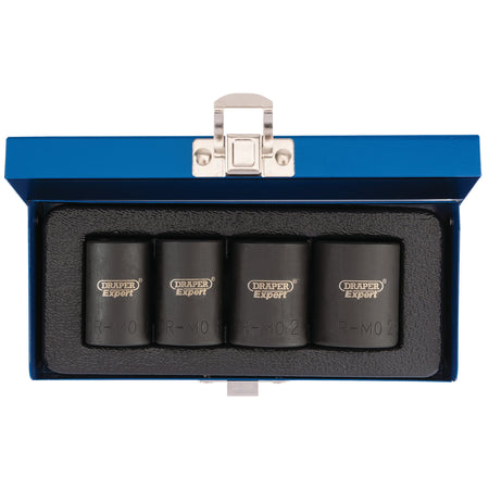 DRAPER Expert 4 Piece 1/2in. Sq. Dr. Locking Wheel Nut Set: Model No.LWNS4-B