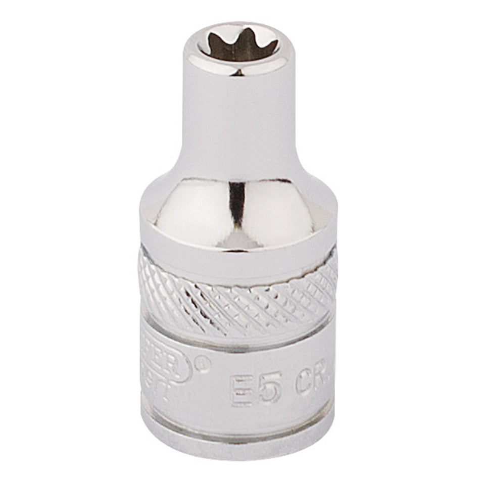 DRAPER 1/4" Square Drive Draper TX-STAR Socket (E5): Model No. TS14/B