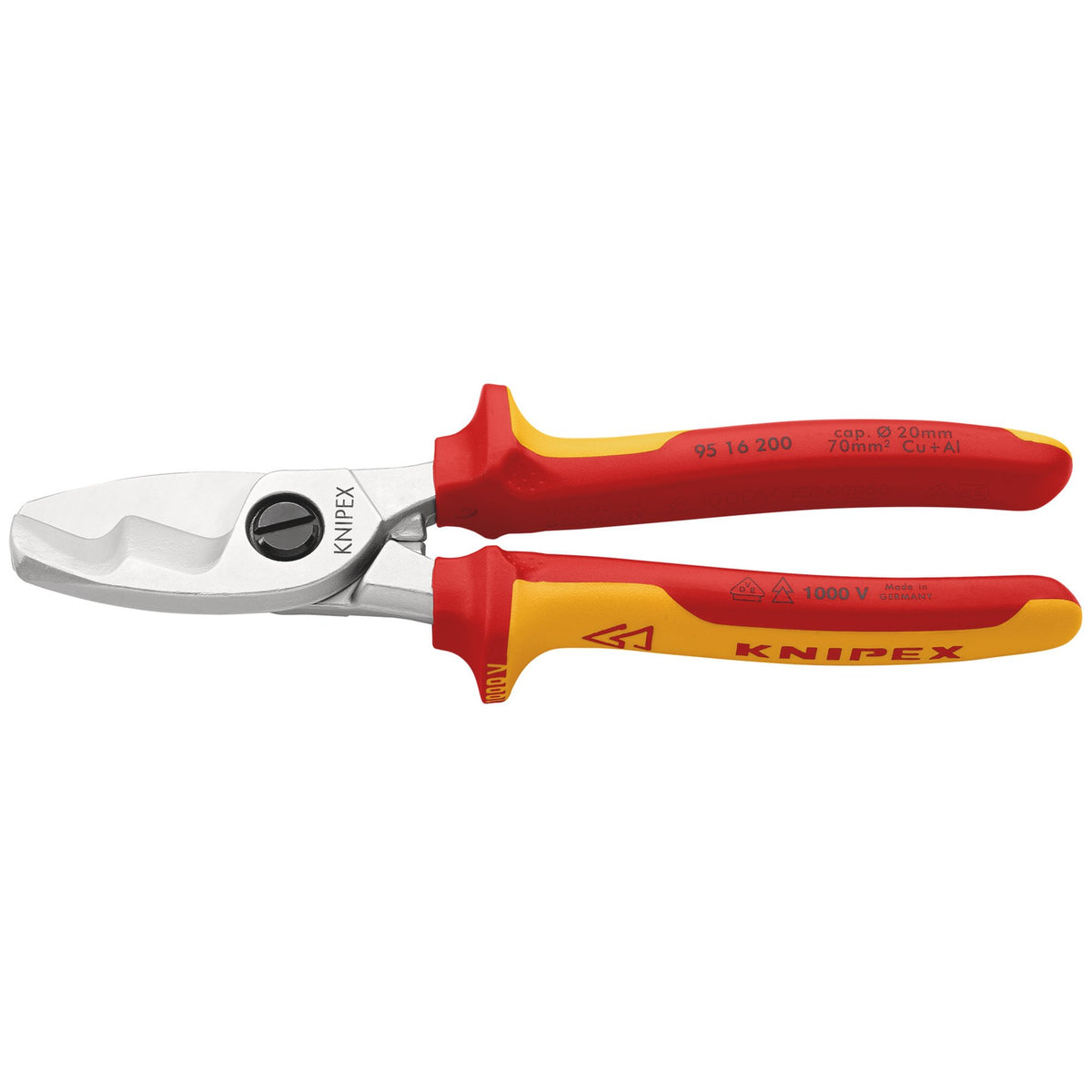 KNIPEX 95 16 200 SB VDE Insulated Cable Shears, 200mm: No.95 16 200 SB
