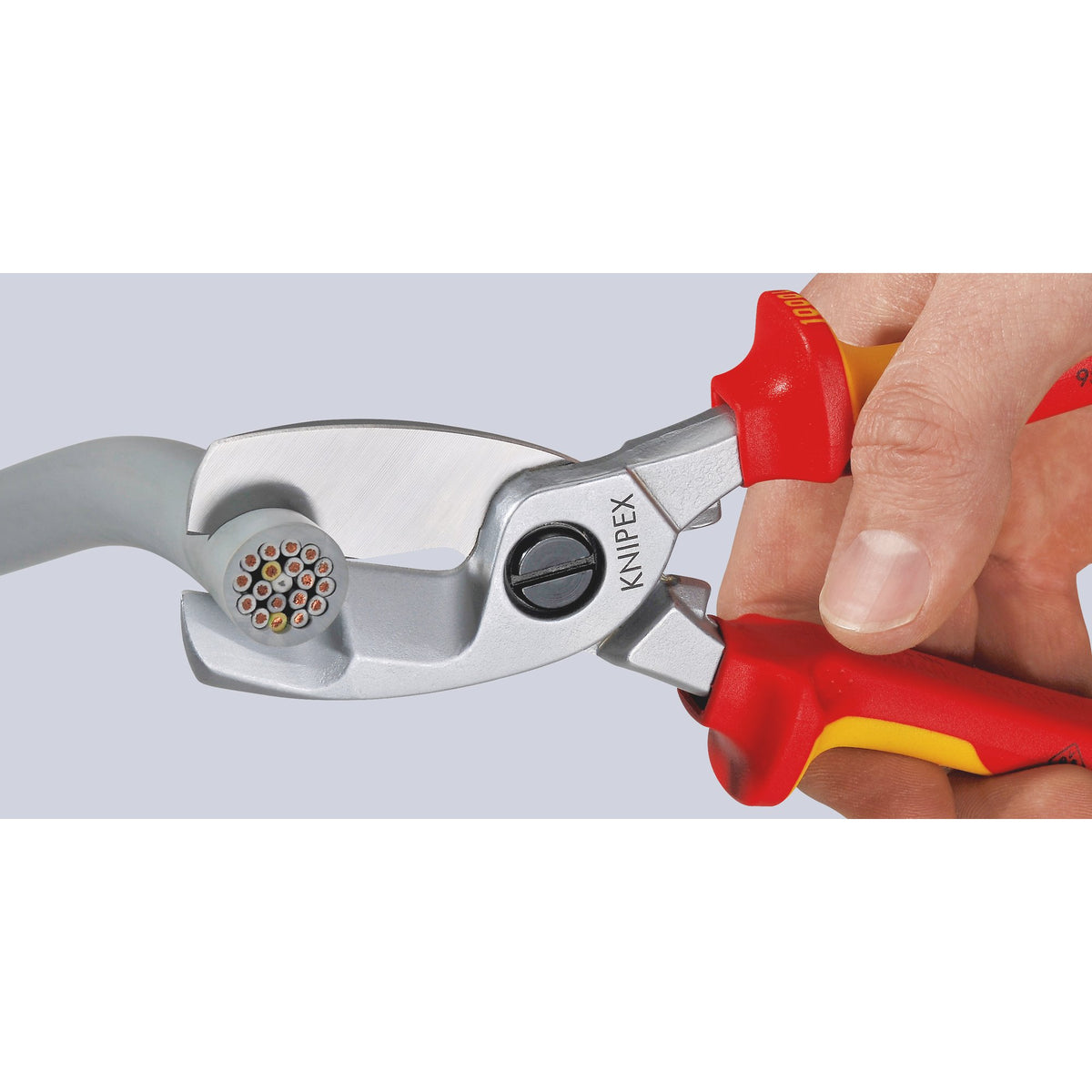 KNIPEX 95 16 200 SB VDE Insulated Cable Shears, 200mm: No.95 16 200 SB