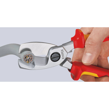 KNIPEX 95 16 200 SB VDE Insulated Cable Shears, 200mm: No.95 16 200 SB