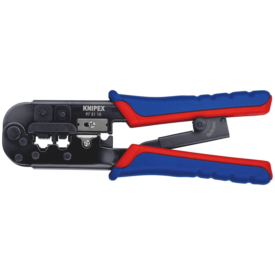 KNIPEX 97 51 10 SB Crimping Pliers for Western Plugs,190mm
